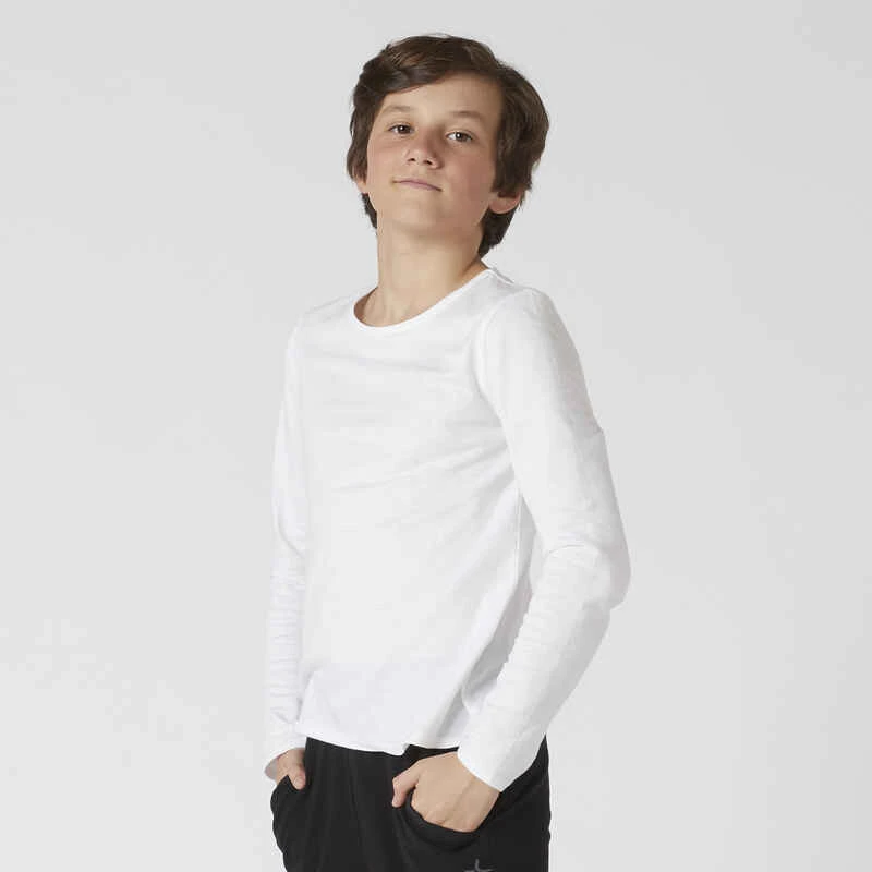T-Shirt Manches Longues Basique Blanc ENFANT 3 T-Shirt Manches Longues Basique Blanc ENFANT