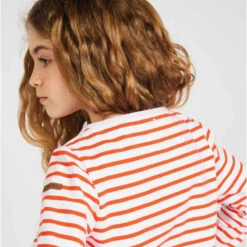 Tribord T-Shirt Manches Longues - Marinière De Voile Sailing 100 Fille Blanc Rouge -ProSportif Boutique t shirt manches longues sailing 100 fille gris 6