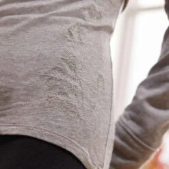 T-SHIRT MANCHES LONGUES YOGA DOUX COTON ISSU DE L'AGRICULTURE BIOLOGIQUE GRIS -ProSportif Boutique t shirt manches longues yoga doux coton issu de l agriculture biologique prune 7