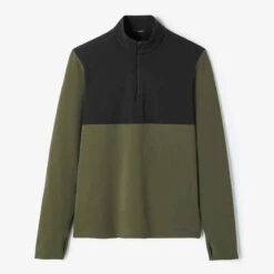 Kalenji T-shirt Running Manches Longues Chaud Homme - Warm 500 Khaki -ProSportif Boutique t shirt running manches longues chaud homme warm 500 noir 5