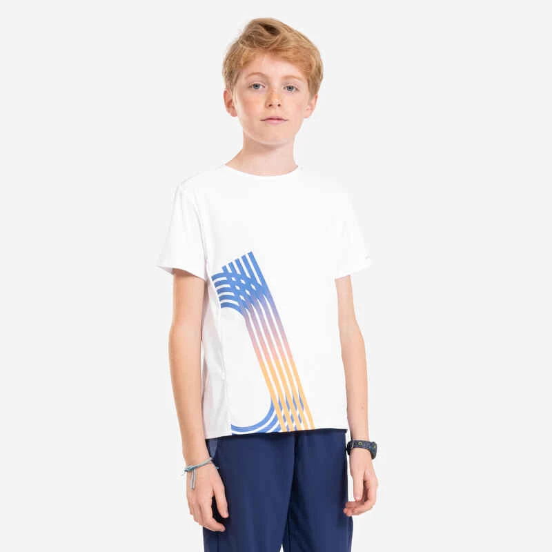 T-Shirt Running Respirant Enfant - KIPRUN DRY+ Blanc 4 T-Shirt Running Respirant Enfant - KIPRUN DRY+ Blanc – Image 2