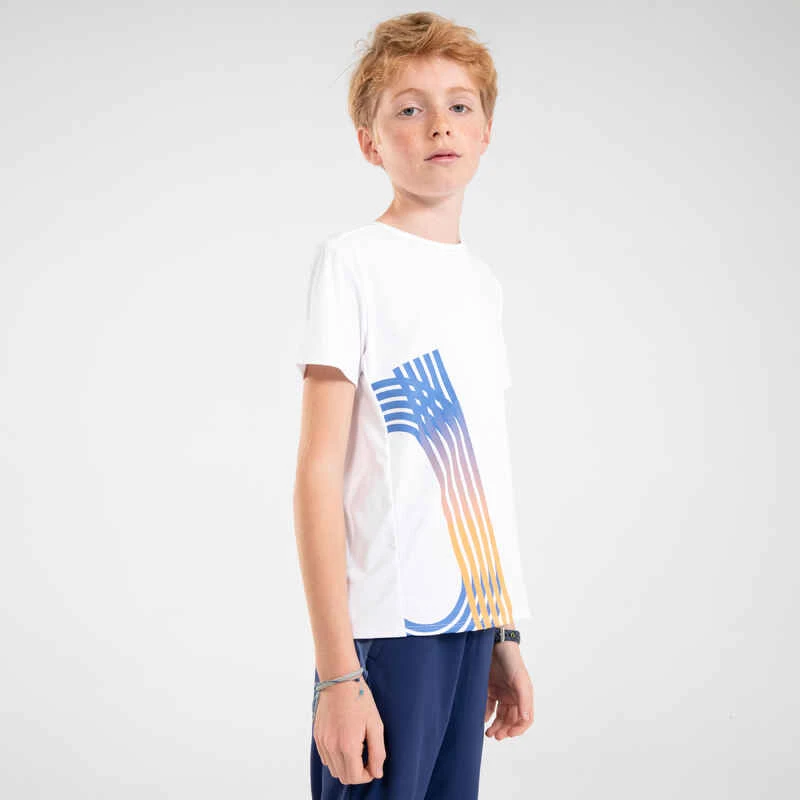 T-Shirt Running Respirant Enfant - KIPRUN DRY+ Blanc 5 T-Shirt Running Respirant Enfant - KIPRUN DRY+ Blanc – Image 3