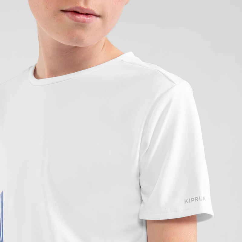 T-Shirt Running Respirant Enfant - KIPRUN DRY+ Blanc 6 T-Shirt Running Respirant Enfant - KIPRUN DRY+ Blanc – Image 4