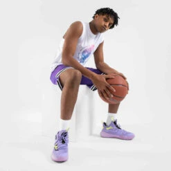 MAILLOT DE BASKETBALL SANS MANCHE HOMME/FEMME - TS500 BLANC -ProSportif Boutique t shirt slash maillot de basketball sans manche homme slashts500 gris slash raquette 2