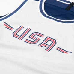 MAILLOT BASKETBALL SANS MANCHE REVERSIBLE HOMME/FEMME - T500R BLANC MARINE USA -ProSportif Boutique t shirt slash maillot sans manche reversible de basket homme t500r blanc marine usa 7