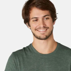 T-shirt Slim Fitness Homme - 500 Kaki Avec Motif -ProSportif Boutique t shirt slim 500 homme blanc 4