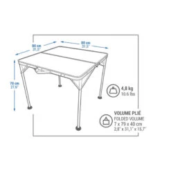 Quechua TABLE DE CAMPING PLIANTE - 4 PERSONNES -ProSportif Boutique table de camping pliante 4 personnes 2