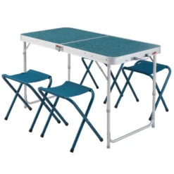 Quechua TABLE DE CAMPING PLIANTE - 4 TABOURETS - 4 À 6 PERSONNES