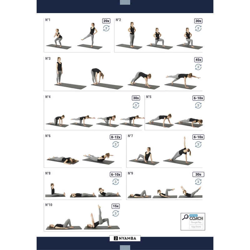 Tapis De Sol Pilates 190 Cm X 70 Cm X 20 Mm - Mat Comfort L Noir 13 Tapis De Sol Pilates 190 Cm X 70 Cm X 20 Mm - Mat Comfort L Noir – Image 11