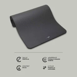 Tapis De Sol Pilates 190 Cm X 70 Cm X 20 Mm - Mat Comfort L Noir 16 Tapis De Sol Pilates 190 Cm X 70 Cm X 20 Mm - Mat Comfort L Noir -ProSportif Boutique tapis de sol confort pilates l noir 190cmx70cmx20mm 3