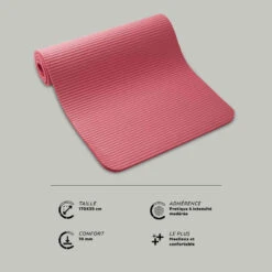 Tapis De Sol Pilates 170 Cm X 55 Cm X 10 Mm - Mat Confort S Rose 11 Tapis De Sol Pilates 170 Cm X 55 Cm X 10 Mm - Mat Confort S Rose -ProSportif Boutique tapis de sol confort pilates s petrole 170cmx55cmx10mm 2