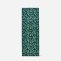 TAPIS YOGA DOUX CONFORT 173CM X 61CM X8 MM FEUILLE VERT -ProSportif Boutique tapis yoga doux confort 8 mm imprime bleu jungle 2