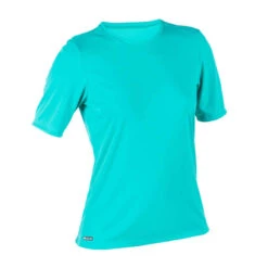 TEE SHIRT ANTI UV FEMME MANCHES COURTES SURF MALOU TURQUOISE 14 TEE SHIRT ANTI UV FEMME MANCHES COURTES SURF MALOU TURQUOISE -ProSportif Boutique tee shirt anti uv surf malou manches courtes femme rose corail 2