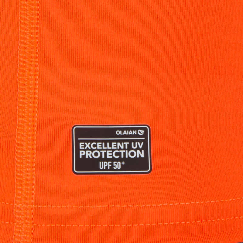 Tee Shirt Anti Uv Surf Top 100 Manches Courtes Homme Orange Fluo 8 Tee Shirt Anti Uv Surf Top 100 Manches Courtes Homme Orange Fluo – Image 6