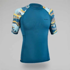 Tee Shirt Anti Uv Surf Top 500 Manches Courtes Homme Palmeraie