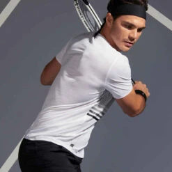 Artengo TEE SHIRT DE TENNIS HOMME TTS 900 LIGHT BLANC NOIR -ProSportif Boutique tee shirt de tennis homme tts 900 light noir bleu turquoise 7