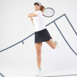 Artengo T-Shirt Tennis Col Rond Dry Femme - Essentiel 100 Blanc 8 Artengo T-Shirt Tennis Col Rond Dry Femme - Essentiel 100 Blanc -ProSportif Boutique tee shirt de tennis ts dry 100 femme blanc 2