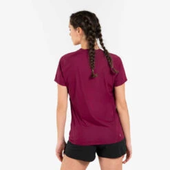 TEE SHIRT DE TRAIL RUNNING MANCHES COURTES GRAPH FEMME FRAMBOISE -ProSportif Boutique tee shirt de trail running manches courtes graph femme framboise 3