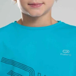 Decathlon Tee Shirt Enfant D'athlétisme AT 300 Turquoise -ProSportif Boutique tee shirt enfant d athletisme at 300 violet 4