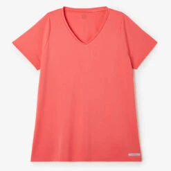 Kalenji T-shirt Manches Courtes Running Respirant Femme - Dry Corail -ProSportif Boutique tee shirt running run dry noir femme 4