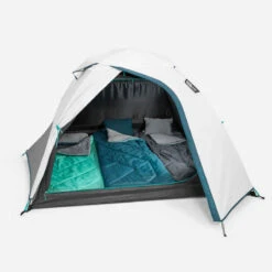 Quechua Tente De Camping - MH100 - 3 Places - Fresh & Black -ProSportif Boutique tente de camping mh100 fresh black 3 personnes 5
