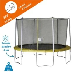 TRAMPOLINE ROND 365 AVEC FILET DE PROTECTION -ProSportif Boutique trampoline essential 365 vert filet de protection 11