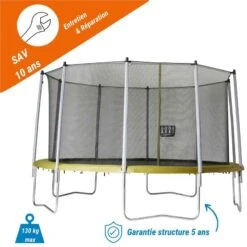 TRAMPOLINE ROND 420 AVEC FILET DE PROTECTION -ProSportif Boutique trampoline essential 420 vert filet de protection 11