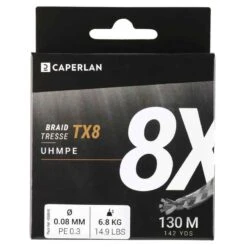 TRESSE PECHE AUX LEURRES TX8 GRIS 130M 7 TRESSE PECHE AUX LEURRES TX8 GRIS 130M -ProSportif Boutique tresse peche aux leurres tx8 gris 130m 2
