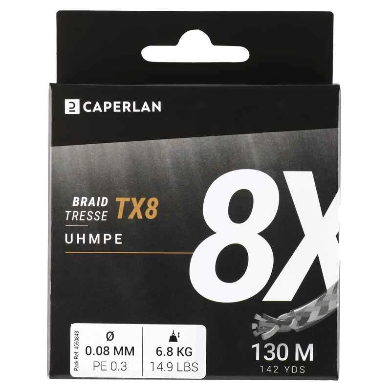 TRESSE PECHE AUX LEURRES TX8 GRIS 130M 5 TRESSE PECHE AUX LEURRES TX8 GRIS 130M – Image 3