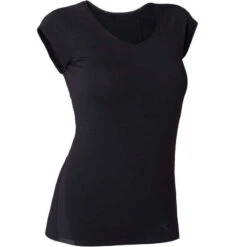 T-Shirt 530 Dévoré Pilates Gym Douce Femme Noir -ProSportif Boutique ts 530 devore pilates gym douce femme bleu clair 8