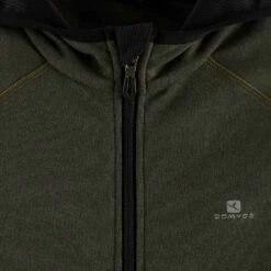 Veste Capuche Chaude, Respirante S900 Garçon GYM ENFANT Kaki Chiné -ProSportif Boutique veste capuche chaude respirante s900 garcon gym enfant kaki chine 4