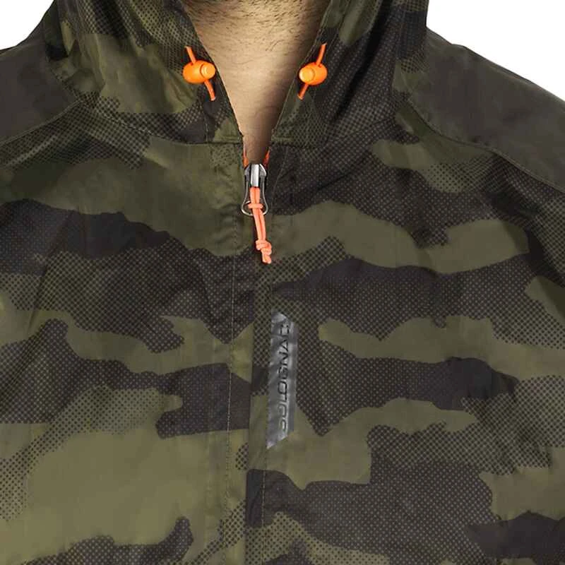 VESTE CHASSE IMPERMÉABLE LEGERE CAMO VERTE 100 7 VESTE CHASSE IMPERMÉABLE LEGERE CAMO VERTE 100 – Image 5