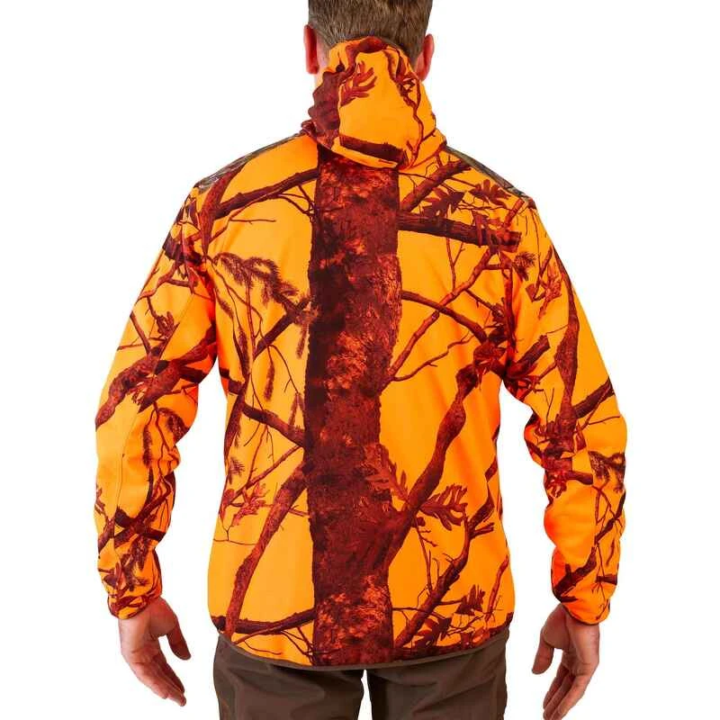 VESTE CHASSE IMPERMÉABLE SILENCIEUSE LIGHT CAMO FLUO 500 8 VESTE CHASSE IMPERMÉABLE SILENCIEUSE LIGHT CAMO FLUO 500 – Image 6