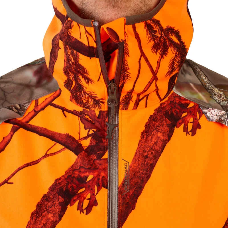 VESTE CHASSE IMPERMÉABLE SILENCIEUSE LIGHT CAMO FLUO 500 9 VESTE CHASSE IMPERMÉABLE SILENCIEUSE LIGHT CAMO FLUO 500 – Image 7