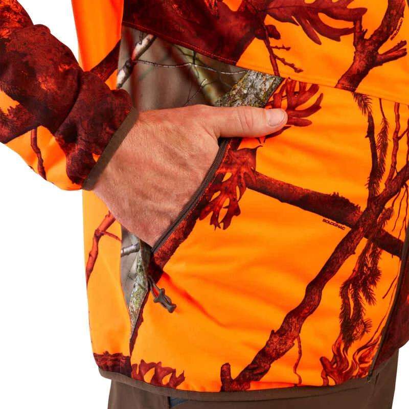 VESTE CHASSE IMPERMÉABLE SILENCIEUSE LIGHT CAMO FLUO 500 12 VESTE CHASSE IMPERMÉABLE SILENCIEUSE LIGHT CAMO FLUO 500 – Image 10