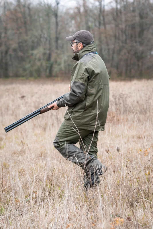 VESTE CHASSE Imperméable VERTE 500 6 VESTE CHASSE Imperméable VERTE 500 – Image 4