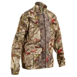 VESTE CHASSE SILENCIEUSE RESPIRANTE 100 CAMO FORET