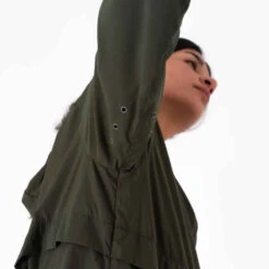 Kalenji Veste Running Coupe Vent Femme - Wind Breath Kaki -ProSportif Boutique veste coupe vent femme de running kaki 6