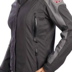 Veste Imperméable équitation Femme 500 Gris Foncé Et Motifs Chevron -ProSportif Boutique veste impermeable equitation femme 500 gris fonce et motifs chevron 3