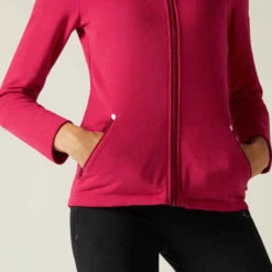 Sweat Zippé Col Haut Fitness Rose 15 Sweat Zippé Col Haut Fitness Rose -ProSportif Boutique veste zippee 500 femme bleu marine 4