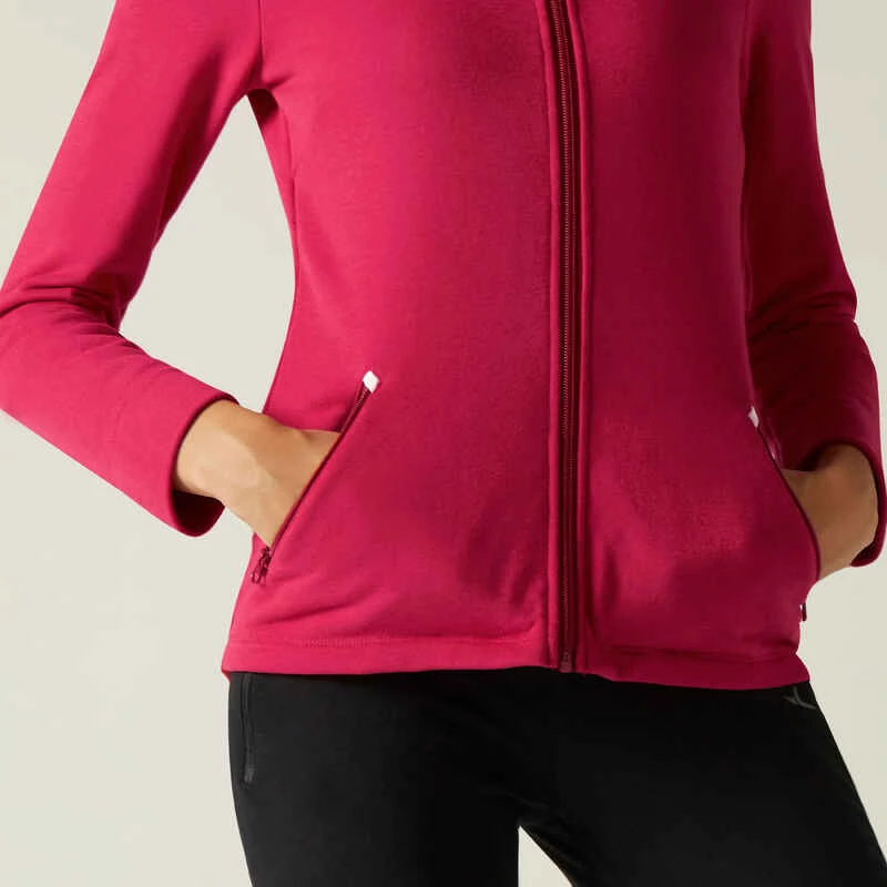 Sweat Zippé Col Haut Fitness Rose 7 Sweat Zippé Col Haut Fitness Rose – Image 5