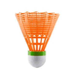 Volant De Badminton En Plastique PSC 100 X 3 - Blanc/Gris/Orange -ProSportif Boutique volant de badminton en plastique psc 100 x 3 blancslashgrisslashorange 4